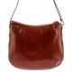 THE BRIDGE Borsa mezzaluna a spalla in pelle MARRONE