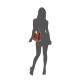 THE BRIDGE PLUME LUXE Borsa mezzaluna a spalla in pelle MARRONE