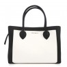 COCCINELLE Borsa a mano donna in pelle bicolore BIANCO NERO P/E 2019