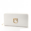 FURLA BELVEDERE Portafoglio lampo in pelle saffiano CHALK
