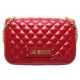 LOVE MOSCHINO Borsa tracolla con patta in nappa trapuntata ROSSO Pre A/I 2019-2020