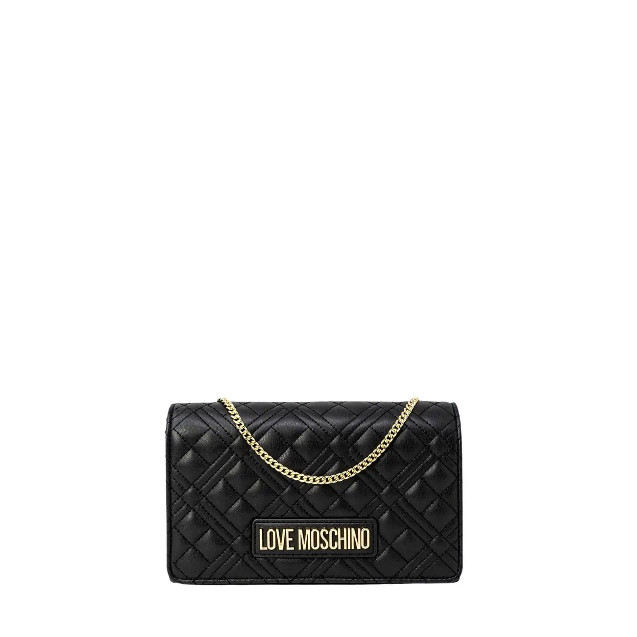 Borsa Love Moschino Donna – Pochette Nera Trapuntata con Catena Love Moschino